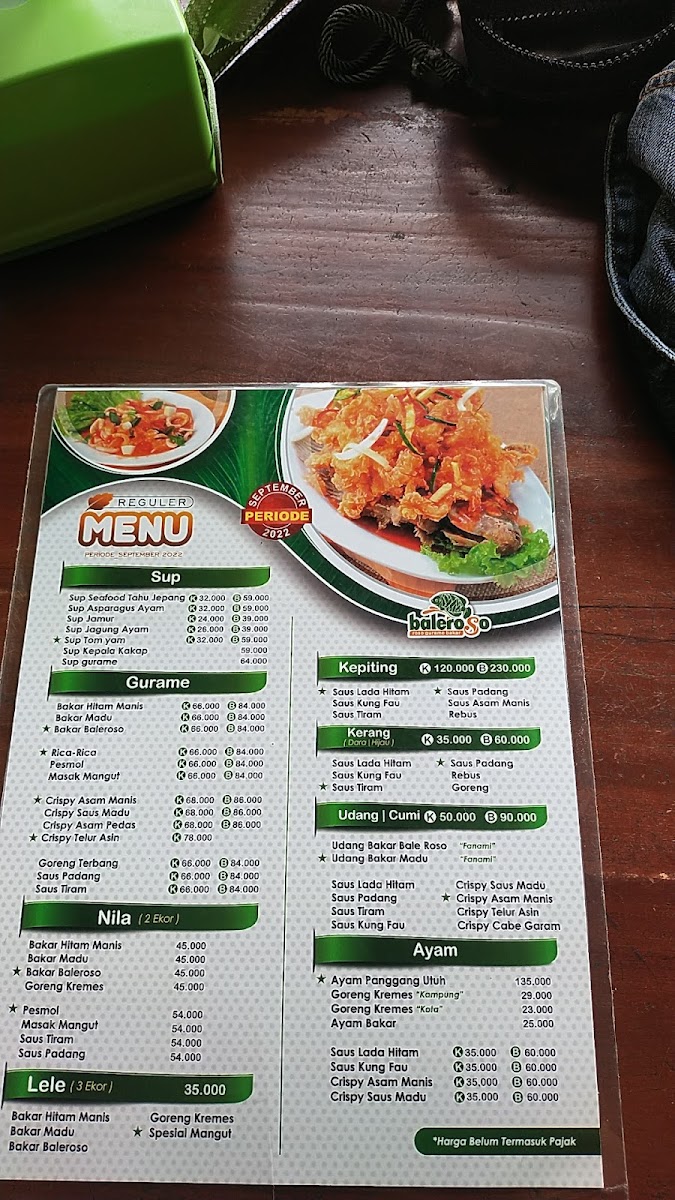 Bale Roso Resto Menu - Image 6